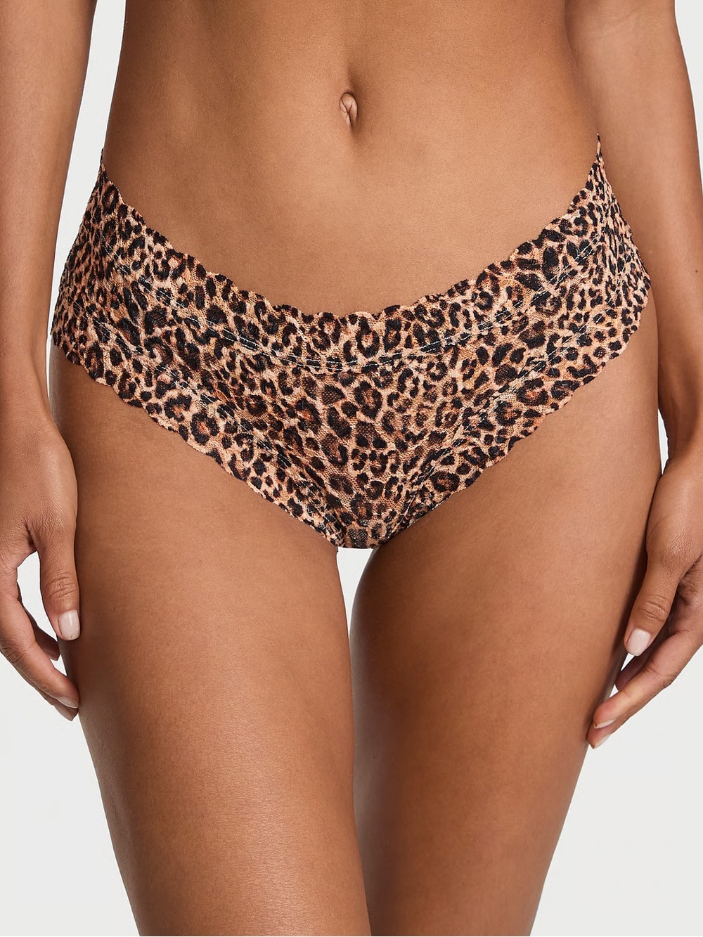 Victoria's Secret Leopard Lace Hipster Panty - Brown/Black